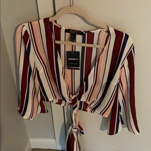 Forever 21 front tie shirt